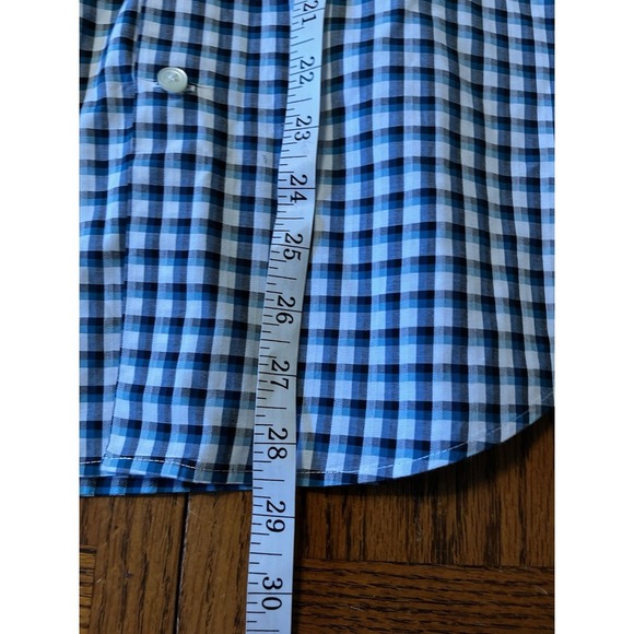 2 Mens Sz‎ Small CHECKERED Long Sleeve  Button Shirts Express Van Heusen Fitted - Picture 8 of 10